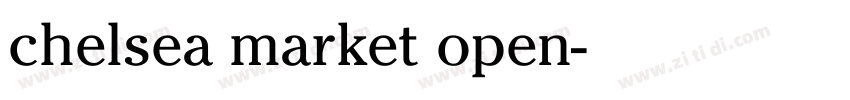 chelsea market open字体转换
